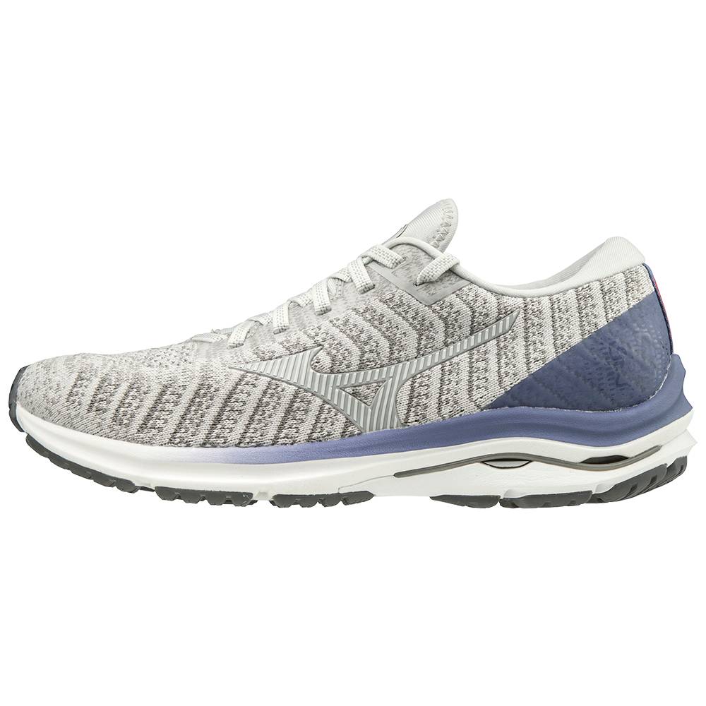 Damske Bezecke Topanky Mizuno Wave Rider 24 WAVEKNIT™ Siva/Biele Vypredaj XGUC40157